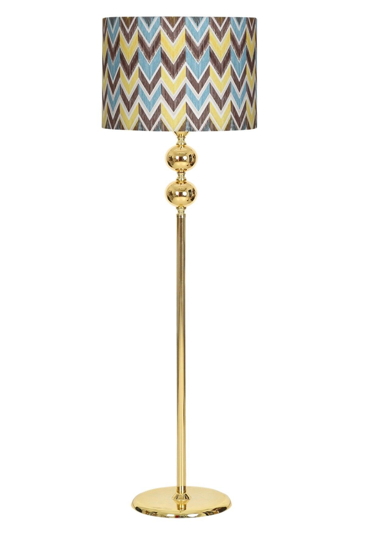 Yellow Gold Plated Single Leg Floor Lamp - Swordslife