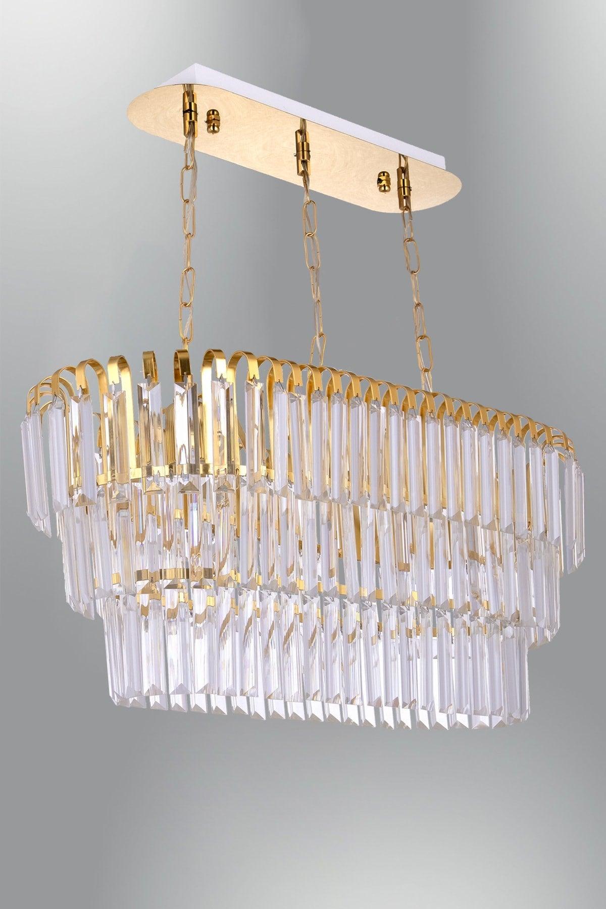 Yellow Waterfall Ellipse Pendant Lamp Chandelier - Swordslife