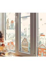 Christmas Snowy City New Year Kids Baby Room Sticker Set - Swordslife