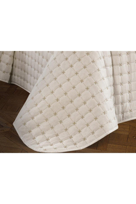 Yıldız Double Quilted Bedspread Cream - Swordslife