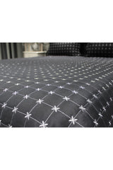 Yıldız Double Quilted Bedspread Black - Swordslife