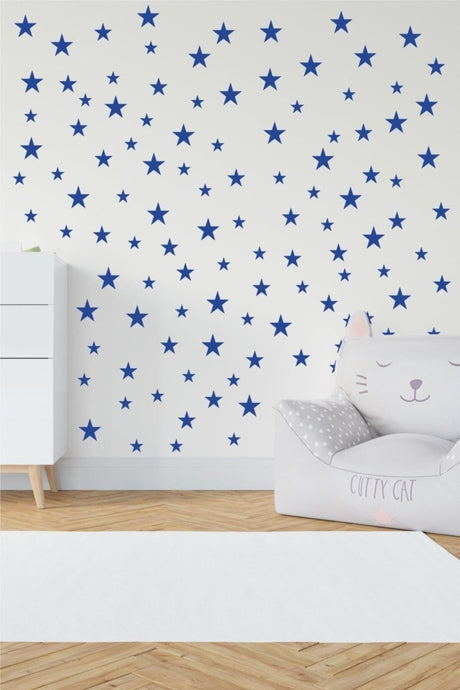 Star Sticker, Baby Room Star Sticker, Star Sticker, Sticker Removal Navy Blue - Swordslife