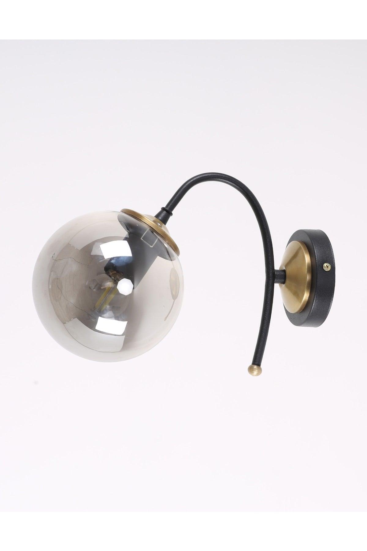 Yoyo Black Tumbled Smoked Glass Wall Sconce - Swordslife