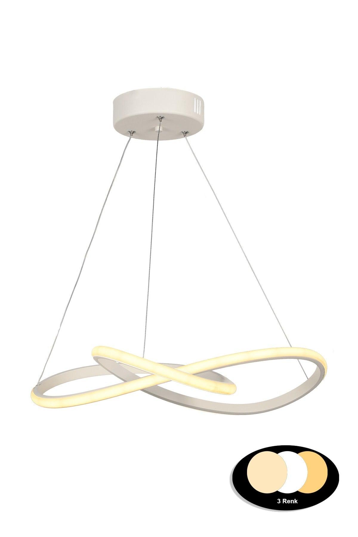 Zagreb 3 Color Led Chandelier White - Swordslife