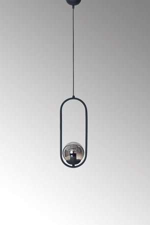 Zenga Single Anthracite Metal Body Smoked Glass Design Luxury Pendant Lamp Chandelier - Swordslife