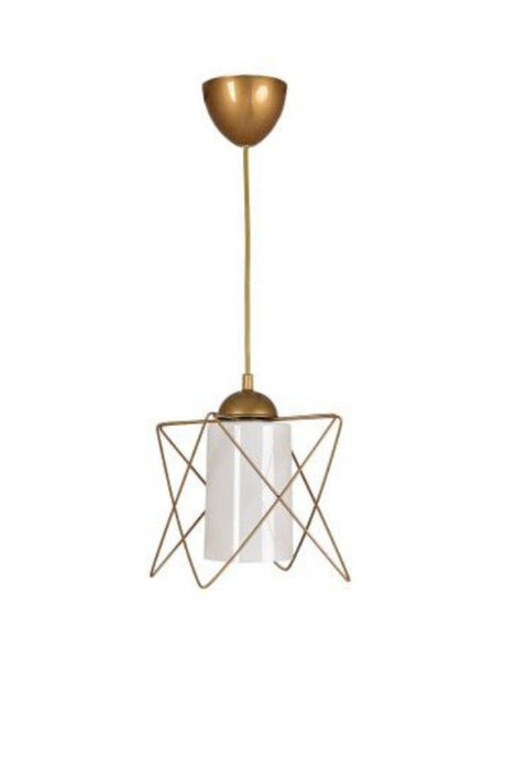 Zigzag Single Tumbled Mica Suspension Chandelier - Swordslife